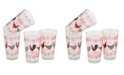 Culver French Country Chicken Pint Glass 16-oz Set of 4